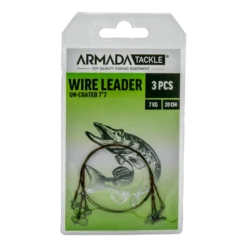 Tafs 20cm 15lbs Black un-coated 7*7 wire, (3-pack)