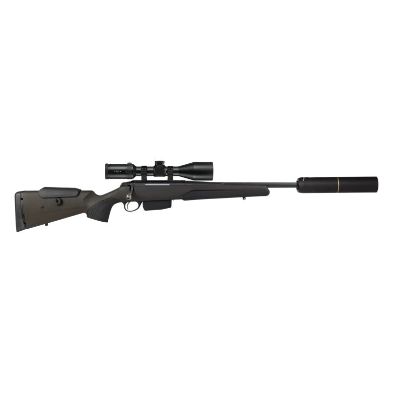 Vapenpaket Tikka T3x J.E Forest Green - Leica Fortis 2-12x50 - Stalon X108