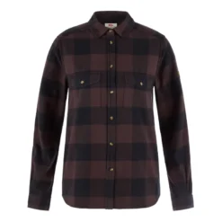 Övik Heavy Flannel Shirt W | Black Oak-Black