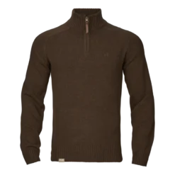 Vincent Merino Half Zip Tröja | Demitasse brown