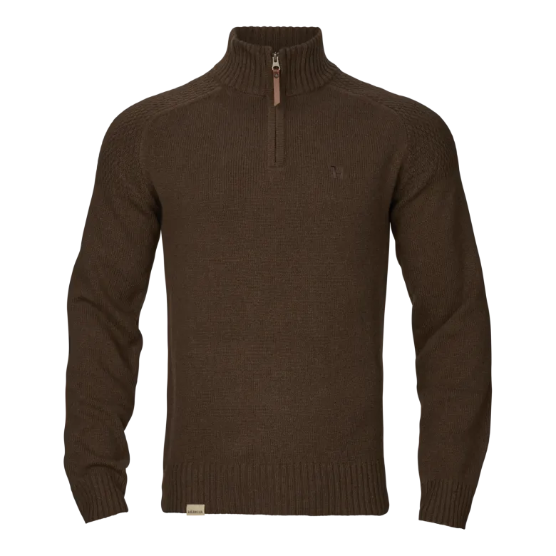 Vincent Merino Half Zip Tröja | Demitasse brown