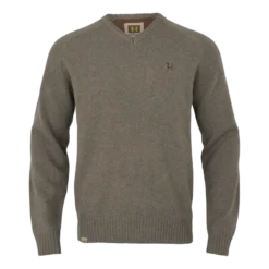 Vincent Merino V-Neck Tröja | Dark sand