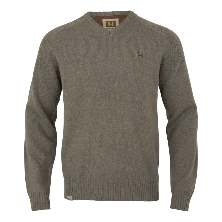 Vincent Merino V-Neck Tröja | Dark sand