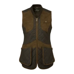 Vintage Original Shooting Vest Women | Leather Brown