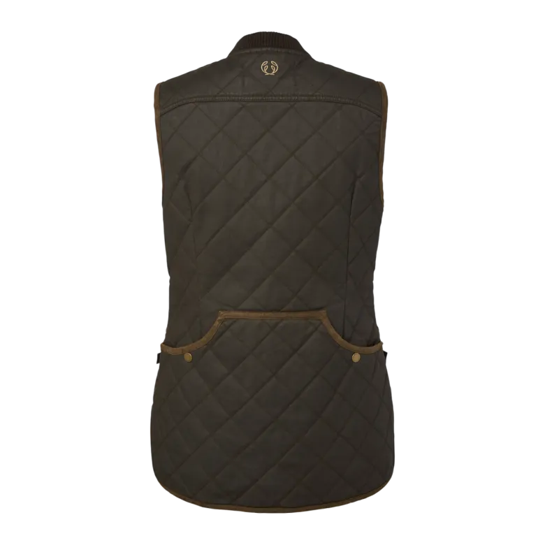 Vintage Original Shooting Vest Women | Leather Brown
