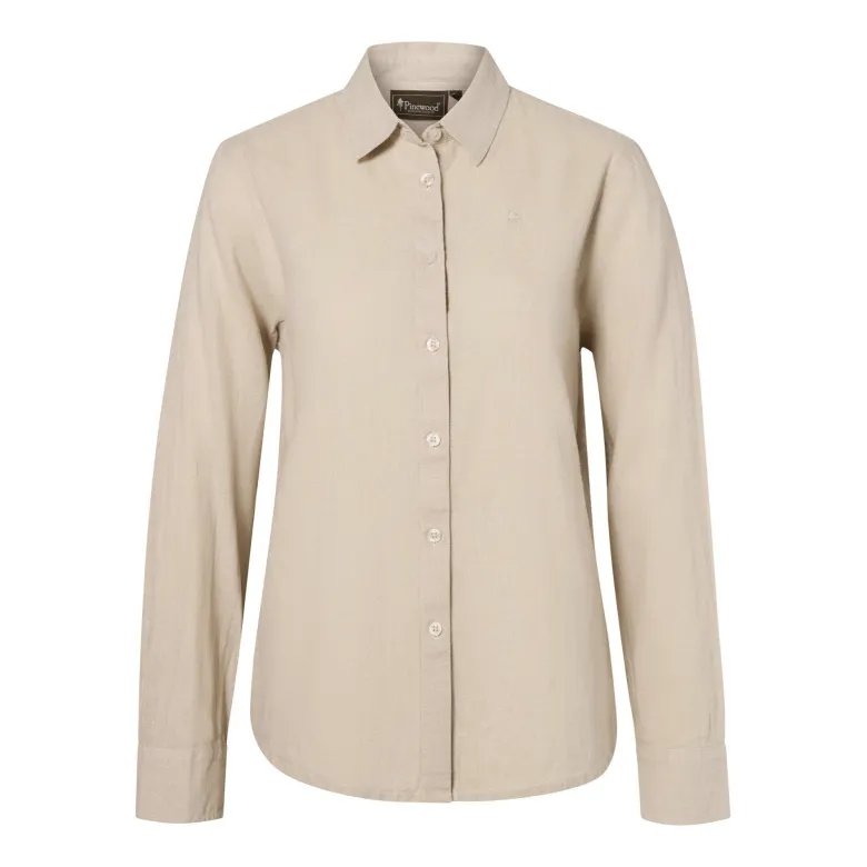 Värnamo InsectSafe Hemp mix L/S Shirt W | Linen Beige